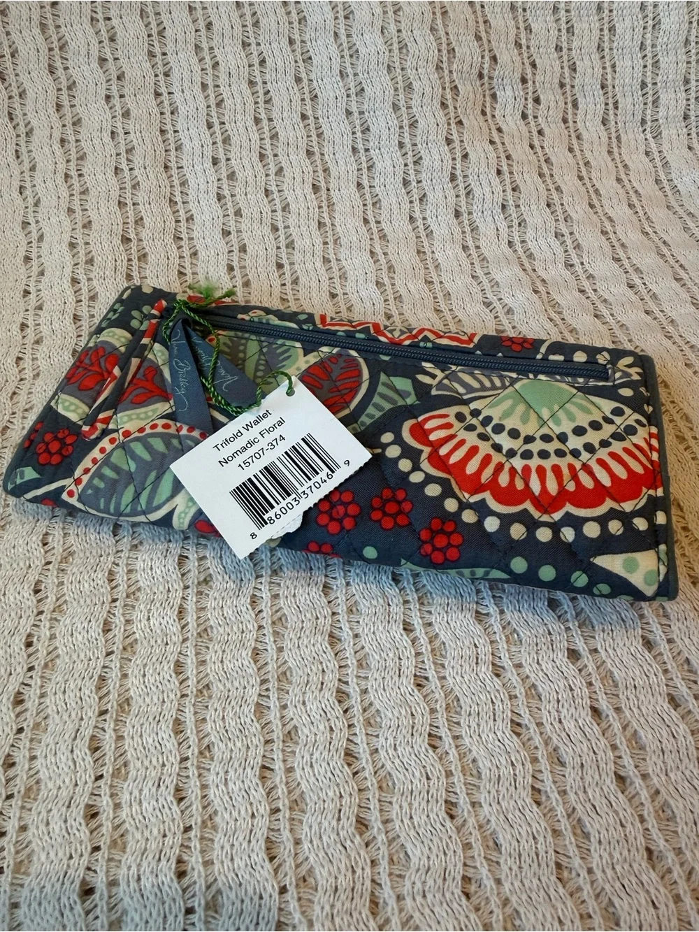 Vera Bradley Quilted trifold wallet Nomadic Floral